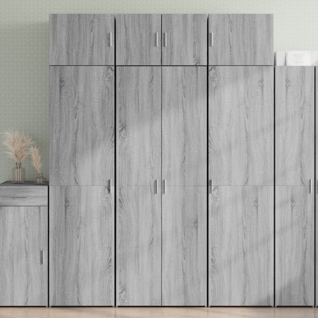 Highboard Grey Sonoma 70x42.5x185 cm Engineered Wood